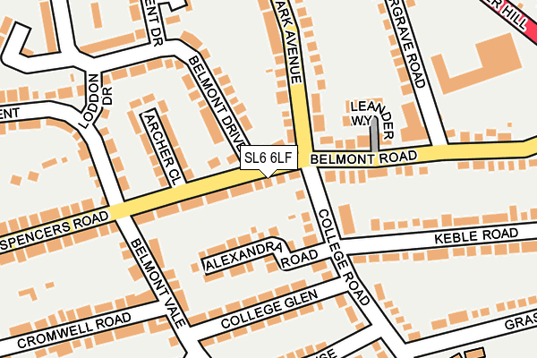 SL6 6LF map - OS OpenMap – Local (Ordnance Survey)