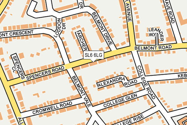 SL6 6LG map - OS OpenMap – Local (Ordnance Survey)