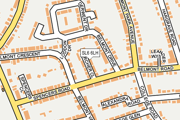 SL6 6LH map - OS OpenMap – Local (Ordnance Survey)