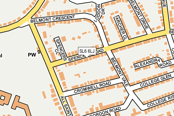 SL6 6LJ map - OS OpenMap – Local (Ordnance Survey)