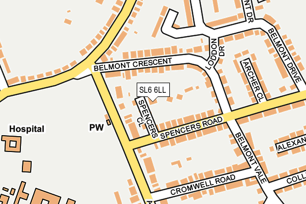 SL6 6LL map - OS OpenMap – Local (Ordnance Survey)