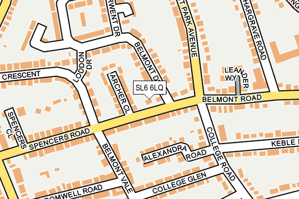 SL6 6LQ map - OS OpenMap – Local (Ordnance Survey)
