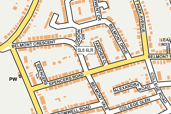 SL6 6LR map - OS OpenMap – Local (Ordnance Survey)