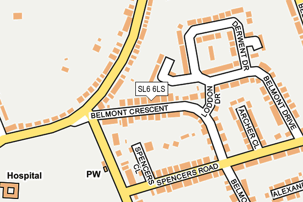 SL6 6LS map - OS OpenMap – Local (Ordnance Survey)