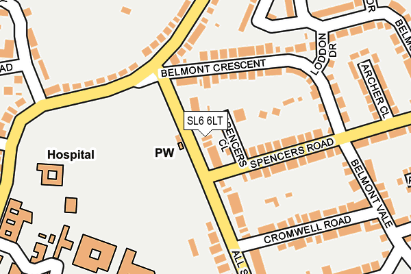SL6 6LT map - OS OpenMap – Local (Ordnance Survey)
