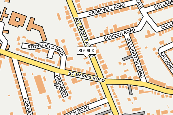 SL6 6LX map - OS OpenMap – Local (Ordnance Survey)