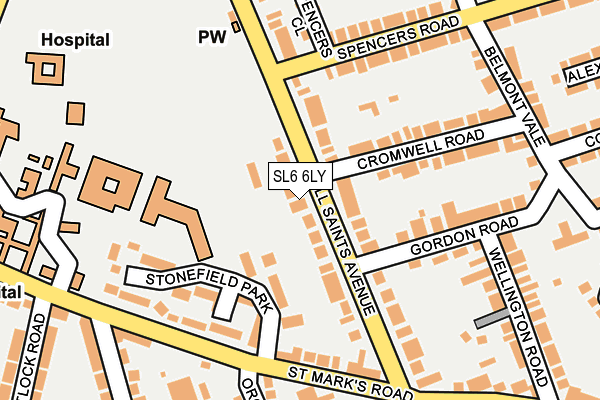 SL6 6LY map - OS OpenMap – Local (Ordnance Survey)