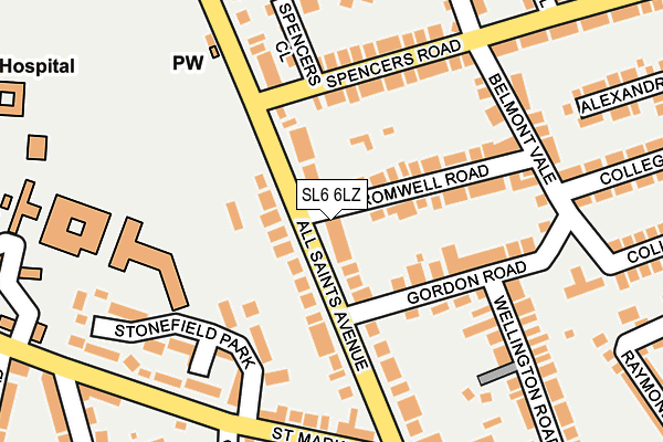 SL6 6LZ map - OS OpenMap – Local (Ordnance Survey)