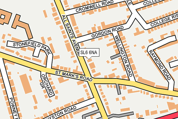 SL6 6NA map - OS OpenMap – Local (Ordnance Survey)