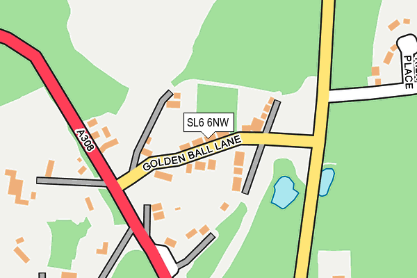 SL6 6NW map - OS OpenMap – Local (Ordnance Survey)