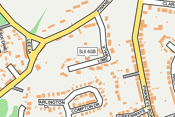 SL6 6QB map - OS OpenMap – Local (Ordnance Survey)