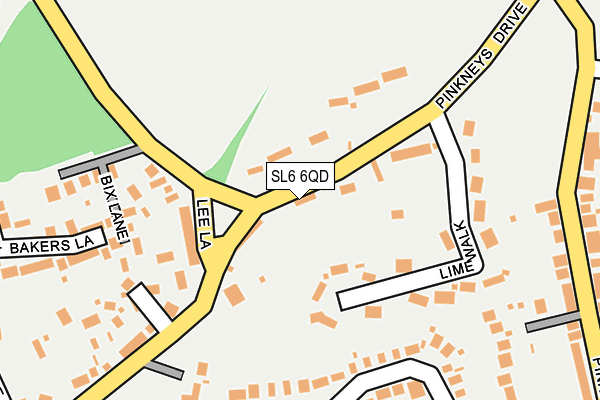 SL6 6QD map - OS OpenMap – Local (Ordnance Survey)