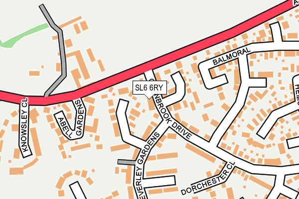 SL6 6RY map - OS OpenMap – Local (Ordnance Survey)