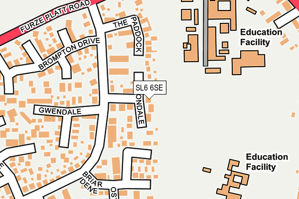 SL6 6SE map - OS OpenMap – Local (Ordnance Survey)
