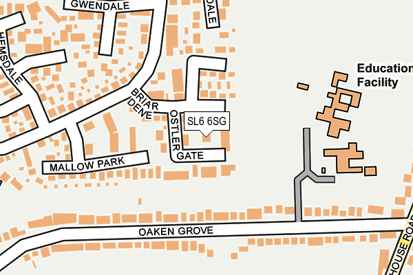 SL6 6SG map - OS OpenMap – Local (Ordnance Survey)