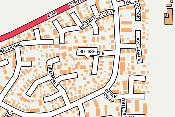 SL6 6SH map - OS OpenMap – Local (Ordnance Survey)
