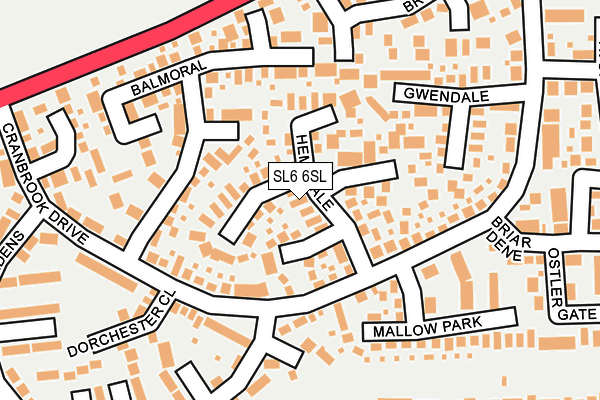 SL6 6SL map - OS OpenMap – Local (Ordnance Survey)