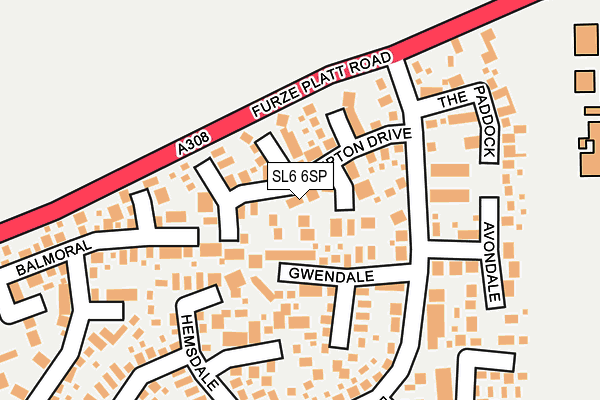 SL6 6SP map - OS OpenMap – Local (Ordnance Survey)