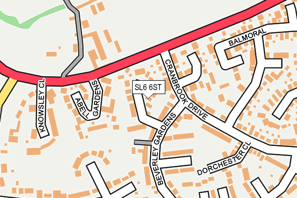 SL6 6ST map - OS OpenMap – Local (Ordnance Survey)