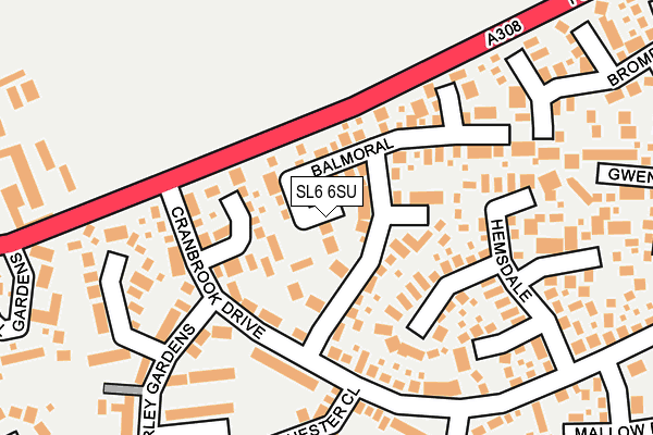 SL6 6SU map - OS OpenMap – Local (Ordnance Survey)