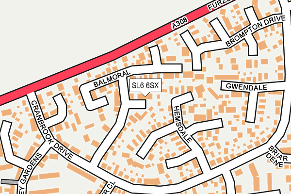 SL6 6SX map - OS OpenMap – Local (Ordnance Survey)