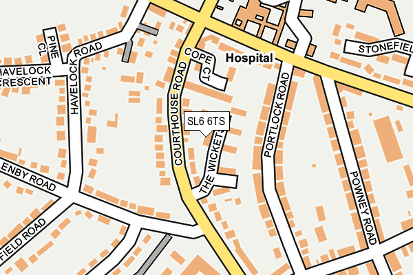 SL6 6TS map - OS OpenMap – Local (Ordnance Survey)