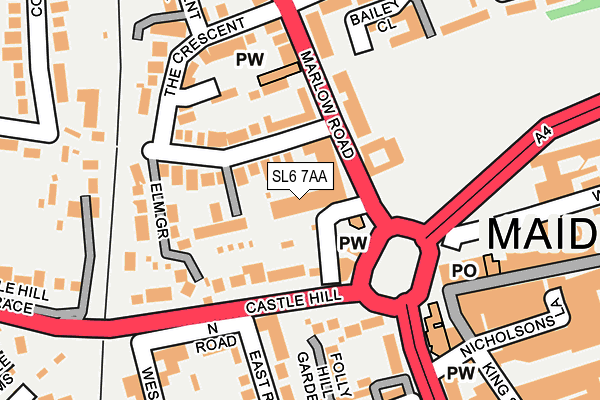 SL6 7AA map - OS OpenMap – Local (Ordnance Survey)