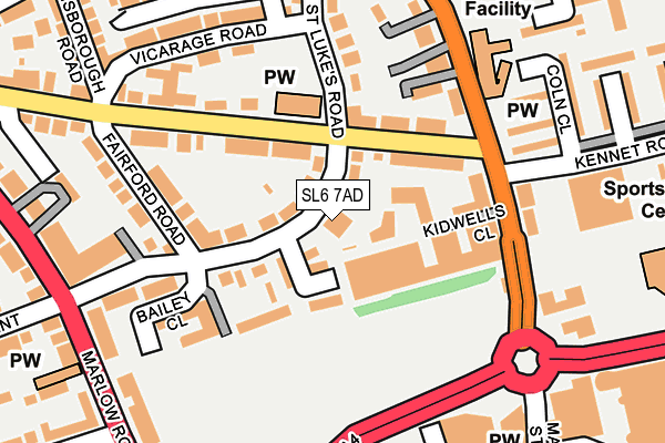SL6 7AD map - OS OpenMap – Local (Ordnance Survey)