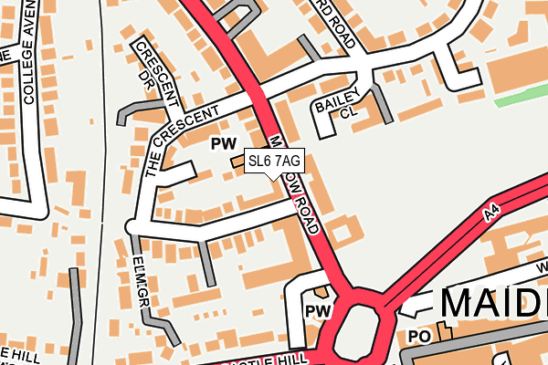 SL6 7AG map - OS OpenMap – Local (Ordnance Survey)