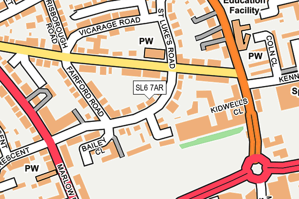 SL6 7AR map - OS OpenMap – Local (Ordnance Survey)