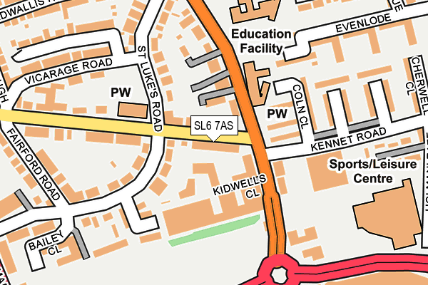 SL6 7AS map - OS OpenMap – Local (Ordnance Survey)
