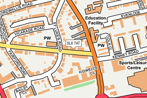 SL6 7AT map - OS OpenMap – Local (Ordnance Survey)