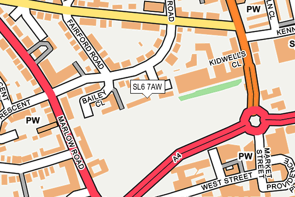 SL6 7AW map - OS OpenMap – Local (Ordnance Survey)