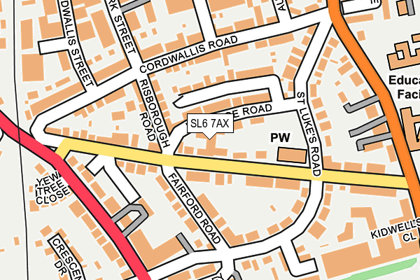 SL6 7AX map - OS OpenMap – Local (Ordnance Survey)