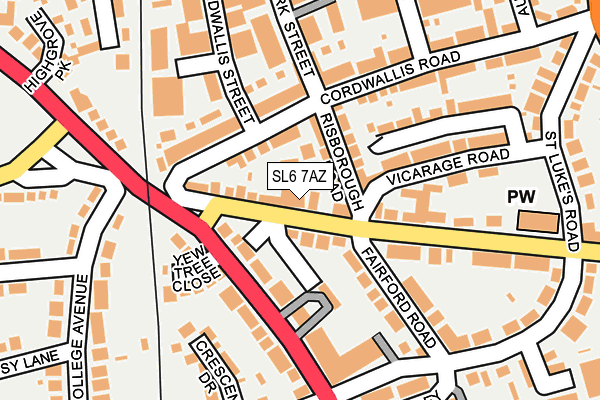 SL6 7AZ map - OS OpenMap – Local (Ordnance Survey)