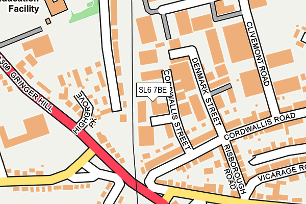 SL6 7BE map - OS OpenMap – Local (Ordnance Survey)