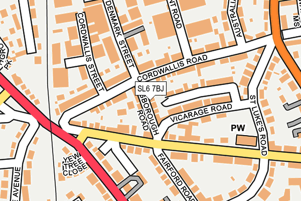 SL6 7BJ map - OS OpenMap – Local (Ordnance Survey)