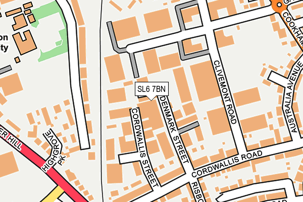 SL6 7BN map - OS OpenMap – Local (Ordnance Survey)