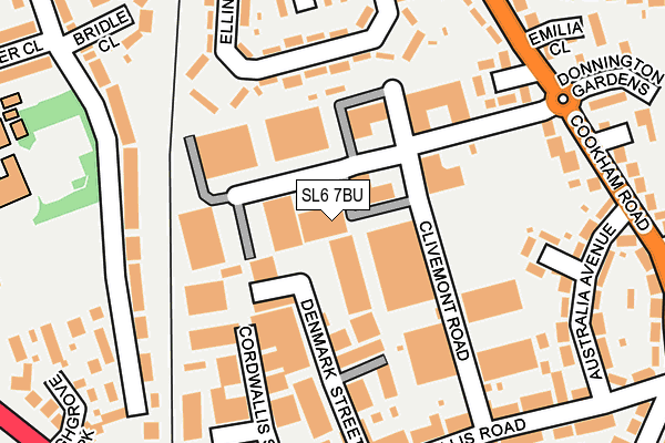 SL6 7BU map - OS OpenMap – Local (Ordnance Survey)