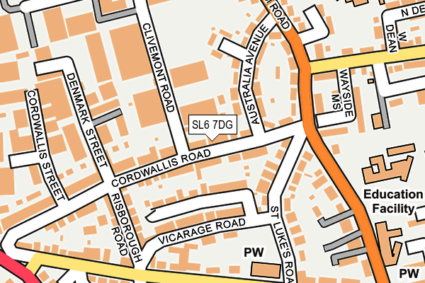 SL6 7DG map - OS OpenMap – Local (Ordnance Survey)