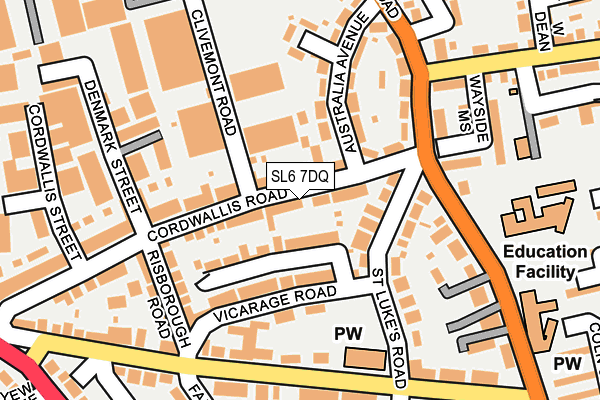 SL6 7DQ map - OS OpenMap – Local (Ordnance Survey)