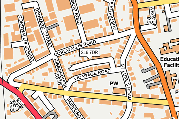SL6 7DR map - OS OpenMap – Local (Ordnance Survey)