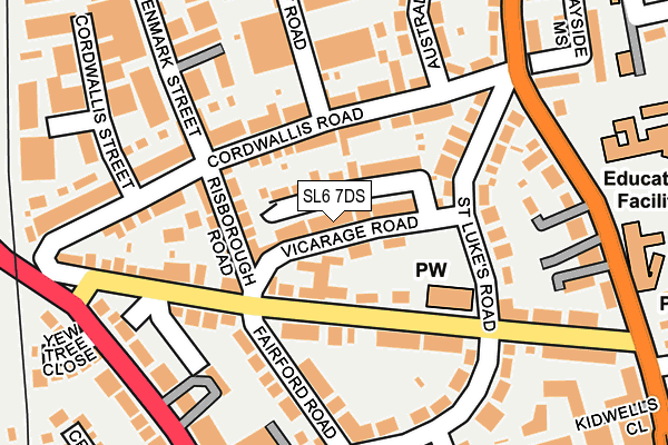 SL6 7DS map - OS OpenMap – Local (Ordnance Survey)