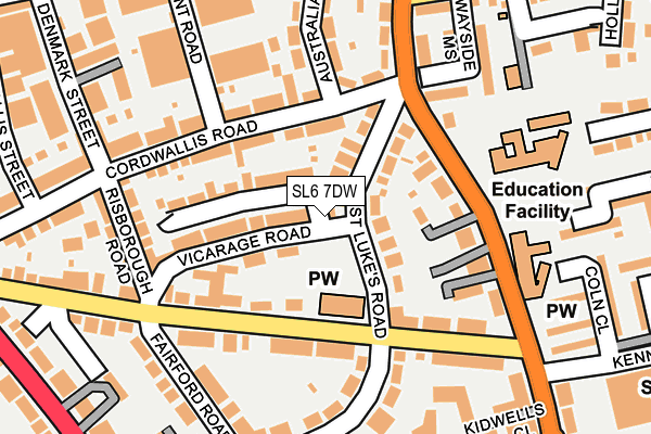 SL6 7DW map - OS OpenMap – Local (Ordnance Survey)