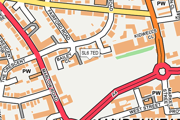 SL6 7ED map - OS OpenMap – Local (Ordnance Survey)