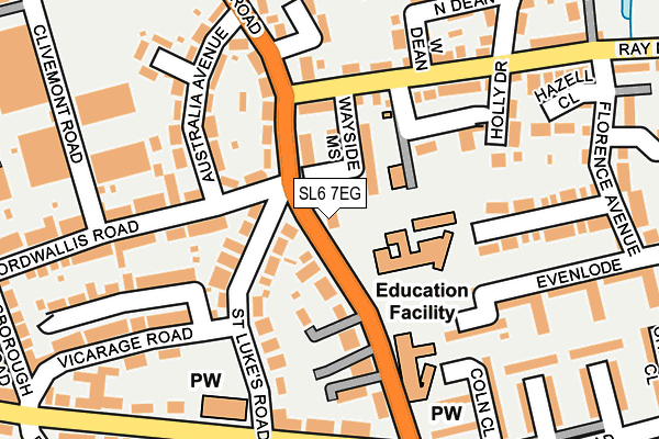 SL6 7EG map - OS OpenMap – Local (Ordnance Survey)