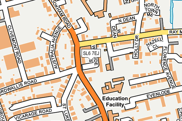 SL6 7EJ map - OS OpenMap – Local (Ordnance Survey)