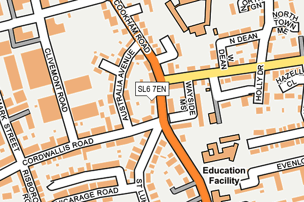 SL6 7EN map - OS OpenMap – Local (Ordnance Survey)