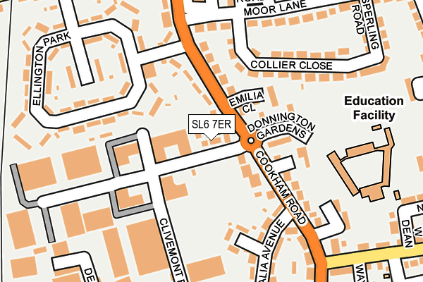 SL6 7ER map - OS OpenMap – Local (Ordnance Survey)