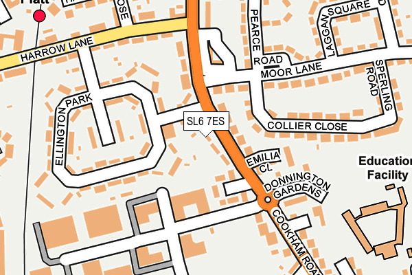 SL6 7ES map - OS OpenMap – Local (Ordnance Survey)